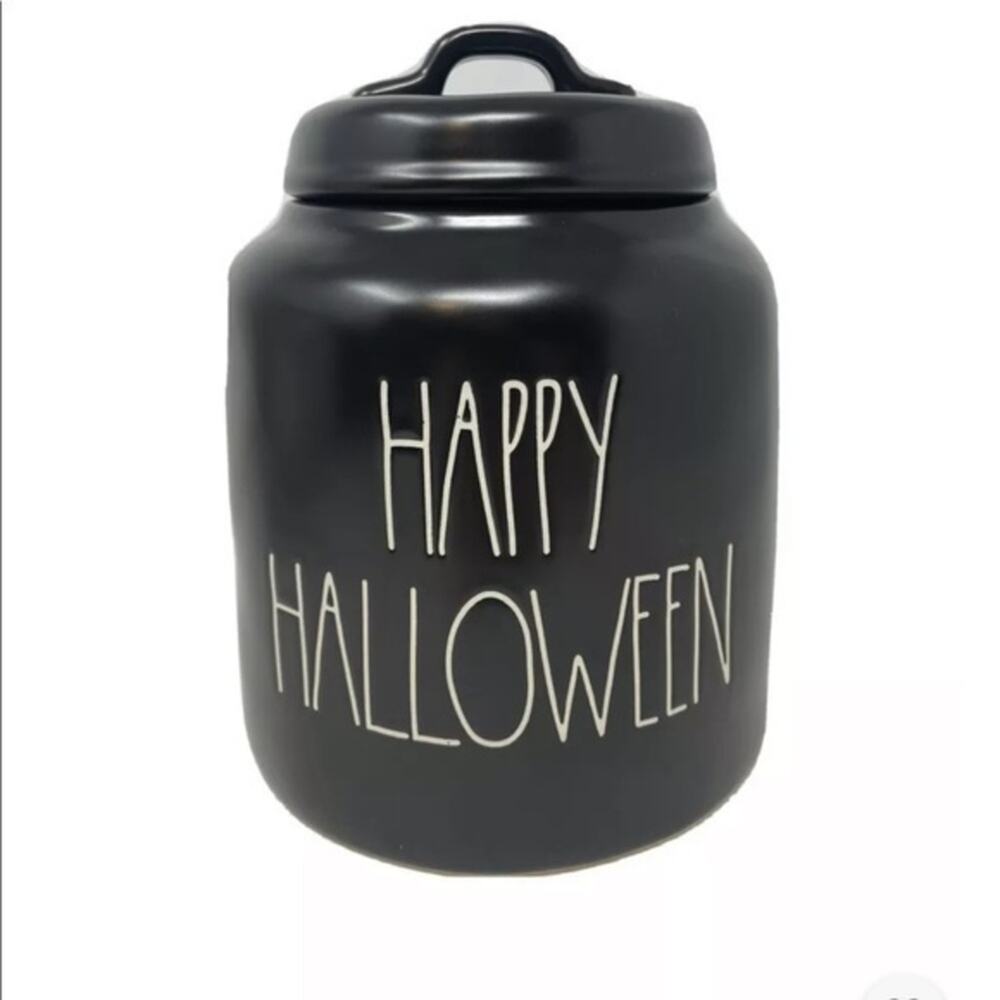 Rae Dunn "HAPPY HALLOWEEN"
Black Ceramic Canister Cookie Jar
Vintage Look